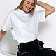 Women's Oversize T-shirt, Basic White tight T-shirt. T-shirts. Lara (EnigmaStyle). Online shopping on My Livemaster.  Фото №2