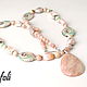 Order Long necklace with pink opal. Grafoli jewellery. Livemaster. . Pendants Фото №3