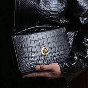 Сумки и аксессуары handmade. Livemaster - original item Men`s clutch bag made of the abdominal part of genuine crocodile leather.. Handmade.