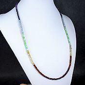 Работы для детей, ручной работы. Ярмарка Мастеров - ручная работа 925 Sterling Silver Unique Rainbow Beads Working with chakras. Handmade.