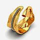 Кольцо «Перо» из золота с бриллиантами. Кольца. M_yuvelir. Интернет-магазин Ярмарка Мастеров.  Фото №2