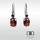 Luxury large earrings with hessonite garnets 27.85 Carat!
