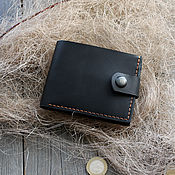 Сумки и аксессуары handmade. Livemaster - original item Men`s leather wallet with a Trifold button. Handmade.