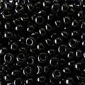 Материалы для творчества handmade. Livemaster - original item 10 grams of 10/0 seed Beads, Czech Preciosa 23980 Premium black opaque. Handmade.