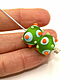 Set of 2 beads 13(14)mm with raised dots, handmade lampwork. Beads1. GlassNatalyaDarlin. Online shopping on My Livemaster.  Фото №2