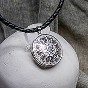 Украшения handmade. Livemaster - original item Silver pendant on a lace 