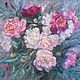Oil painting with peonies 50/60 "Peony colour", Pictures, Murmansk,  Фото №1
