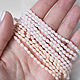 Заказать 3*5 мм, Бежевые стеклянные капли, нить, 70 штук. Валерия (flowerbead). Ярмарка Мастеров. . Бусины Фото №3