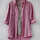 Пыльно-розовая женская рубашка из 100% льна. Блузки. LINEN & SILVER ( ЛЕН и СЕРЕБРО ). Интернет-магазин Ярмарка Мастеров.  Фото №2