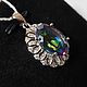 Silver pendant with quartz 14h10 mm and cubic zirconia, Pendants, Moscow,  Фото №1