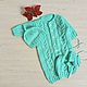 Knitted jumpsuit for newborn 56/62, Set of clothes for discharge, Moscow,  Фото №1