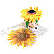 Handmade toys. Sunflower! Number of 'Flower hedgehogs!'. Stuffed Toys. Cross stitch and beads!. Online shopping on My Livemaster.  Фото №2