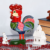 Куклы и игрушки handmade. Livemaster - original item Mini figures and figurines: Cockerel wooden toy. Handmade.