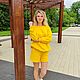 Яркий летний костюм с шортами в цвете «Манго» (свитшот и шорты). Костюмы. Fashion-cover. Интернет-магазин Ярмарка Мастеров.  Фото №2
