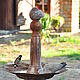 Sparrow on a high concrete column aged garden decor. Figurines. Decor concrete Azov Garden. Online shopping on My Livemaster.  Фото №2