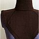 Заказать Коричневая манишка из мериносовой полушерсти. FAVORITE KNITWEAR (Наталья). Ярмарка Мастеров. . Манишки Фото №3