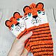 Knitted Tiger socks and mittens. Socks. Людмила Жердева (Handmey) (Handmey). My Livemaster. Фото №4