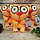Keychain cat with axe plush stuffed toy, multi-colored. Stuffed Toys. Dingus! Funny cats and other toys. My Livemaster. Фото №5