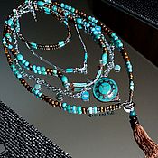 Украшения handmade. Livemaster - original item Multi-row necklace in Boho-chic style 