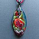  Pomegranate on Labrador in the form of a pomegranate leaf. Pendant. greka. My Livemaster. Фото №6