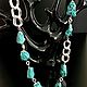 Серебряный браслет (Колье) с бирюзой BOHO style 2 в 1 купить. Браслет из бусин. Lady Jane. Ярмарка Мастеров.  Фото №8