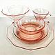 Set of dishes 'egoist' caramel glass USA 30-gg, Vintage plates, Ramenskoye,  Фото №1