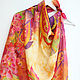 Batik shawl 'Fairy ornament' natural silk. Shawls1. Handpainted silk by Ludmila Kuchina. My Livemaster. Фото №5