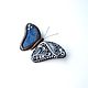 brooch `Butterfly fantasy` jeans
