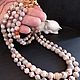  ' Coffee with milk' agate botstvan pink, Necklace, Rostov-on-Don,  Фото №1