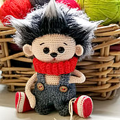 Master-class of Making a knitted doll. Eyes, hair, tinting