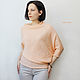  женская блузка вязаная Летучая мышь Абрикос. Кофты. Ната Онипченко      CUTE-KNIT. Ярмарка Мастеров.  Фото №4