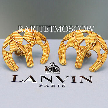 Винтаж ручной работы. Ярмарка Мастеров - ручная работа Винтаж: Клипсы Lanvin Франция. Handmade.