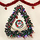 Plate on the wall-Christmas decoration - Christmas wreath. Christmas gifts. Art by Tanya Shest. My Livemaster. Фото №4