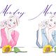 Девушка с надписью Monday png файлы. Иллюстрации и рисунки. Художник Анастасия Сычева. Интернет-магазин Ярмарка Мастеров.  Фото №2