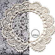Аксессуары handmade. Livemaster - original item Beige knitted doily for serving 24 cm. Handmade.