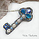 Key to the sky pendant with pearls and Swarovski crystals, Pendant, Moscow,  Фото №1