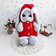  New Year's Bunny Mi. Amigurumi dolls and toys. KnitOK. My Livemaster. Фото №4