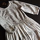 Cotton dress with linen long sleeve 'Moth', Dresses, Baranovichi,  Фото №1