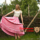 Skirt made of natural linen ' Delicate rose'. Skirts. Slavyanskie uzory. Online shopping on My Livemaster.  Фото №2