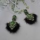 Сутажные серьги с мехом норки. Серьги классические. luxurysoutache. Интернет-магазин Ярмарка Мастеров.  Фото №2