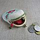 Order Coin purse-A small rose with buds. SilkArt Tatyana. Livemaster. . Coin boxes Фото №3