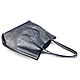 Order Silver Leather Bag-Silver Tote Shopper Package Medium Shiny. BagsByKaterinaKlestova (kklestova). Livemaster. . Tote Bag Фото №3