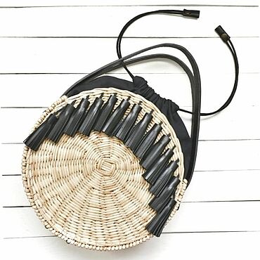 Сумки и аксессуары ручной работы. Ярмарка Мастеров - ручная работа Женская летняя плетеная сумка, натуральная кожа. Handmade.