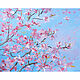 Картина маслом мастихином с цветами Цветущее дерево Сакура Весна, Картины, Сочи,  Фото №1