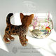 Boniface kitten, Bengal cat, cat - toy, felted out of wool. Felted Toy. Woolen Zoo. My Livemaster. Фото №4