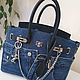 Джинсовая сумка a'la Jane 30 в стиле Birkin. My Handmade. Классическая сумка. Magic denim in art. Ярмарка Мастеров.  Фото №4
