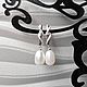 Order Women's pearl earrings white. Jewelry and accessories by IRIS. Livemaster. . Earrings Фото №3