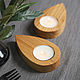 Заказать Подсвечники Капля (комплект 6 шт) из натурального дерева. Welovewood. Ярмарка Мастеров. . Подсвечники Фото №3