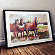 Order Painting with horses Pastel (brown grey green). Pastelena. Livemaster. . Pictures Фото №3