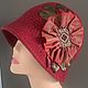 Boho hat is dark red, Hats1, Moscow,  Фото №1